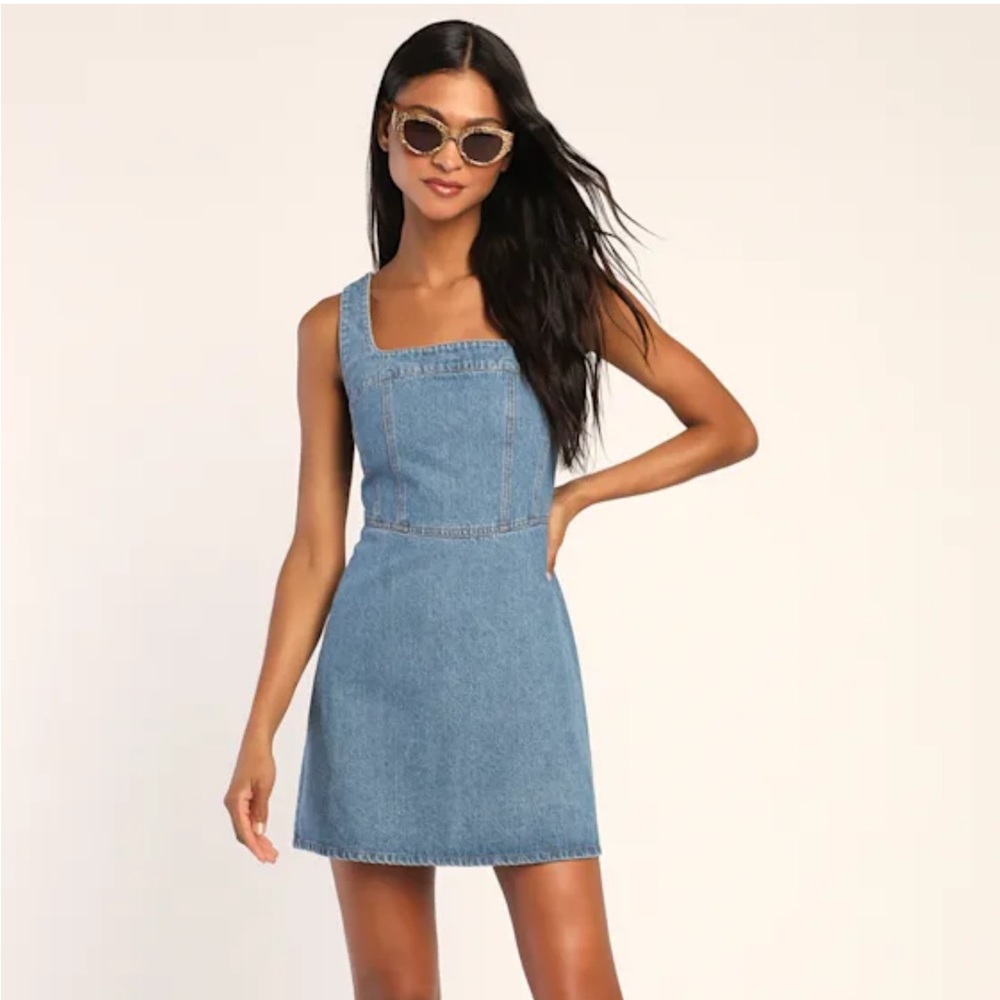 Lulu's Denim Blue Mini Dress